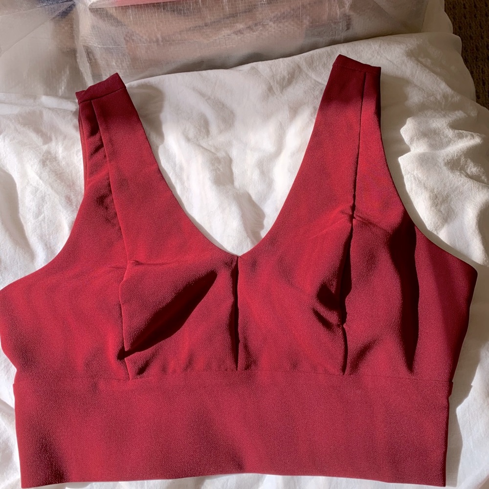 Burgundy crop top